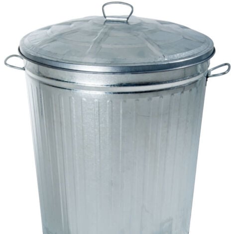 BIDONE IMMONDIZIA ACCIAIO DOMUS GALVANIZZATO LT 35 CM 38X31 H.CM 37 8004944211180 CASALINGHI DOMUS
