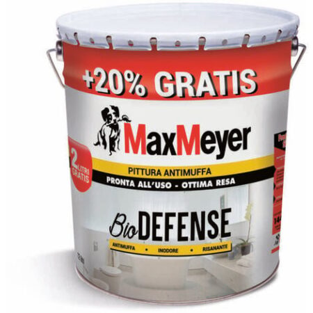 pittura antimuffa pronta all'uso biodefence 10lt + 2lt omaggio - max meyer