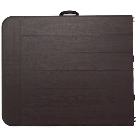 TAVOLO IN METALLO E PVC PIEGHEVOLE 180X75cm - PIC-NIC CAMPEGGIO FIERE SAGRE - STAMPO EFFETTO LEGNO