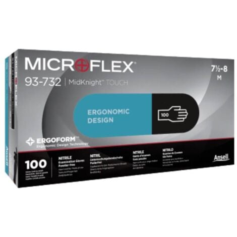 Ansell MICROFLEX® 93732090 100 pz. Nitrile Guanto monouso Taglia (Guanti): 9 EN 374-5, EN 374-2, EN 374-4, EN 21420:202