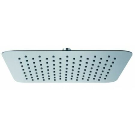 Schläfer 134600  Soffione Doccia Quadro 30x30 cm a Pioggia, Anticalcare ad Alta Pressione Ultra Sottile in Acciaio Inox, Soffione per Cabina Doccia, Snodo Regolabile Universale G 1/2, Cromo, Argento