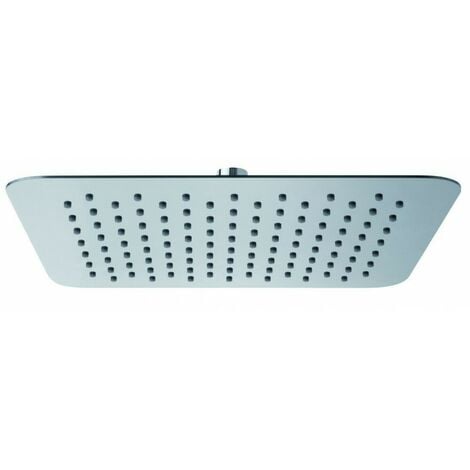 Schläfer 134600  Soffione Doccia Quadro 30x30 cm a Pioggia, Anticalcare ad Alta Pressione Ultra Sottile in Acciaio Inox, Soffione per Cabina Doccia, Snodo Regolabile Universale G 1/2, Cromo, Argento