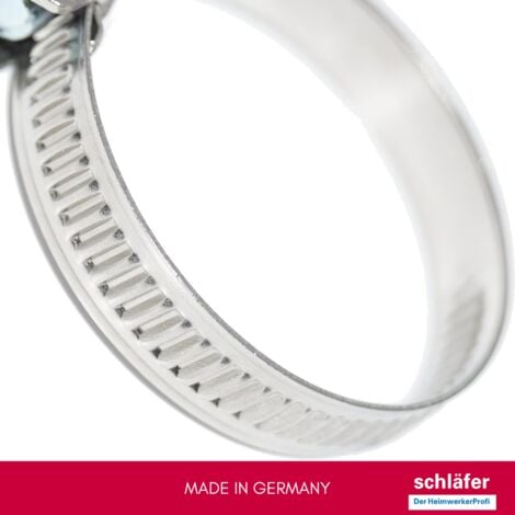 Schläfer 660304  8PZ-Fascette Stringitubo a Nastro Regolabile in Acciaio Inox Morsetto Stringi Tubo 16-25mm, Collare di Serraggio Vite Regolabile, Nastro Diametro 9mm.