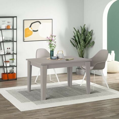 Tavolo allungabile Megaron 120x80 cm colore tortora light mocha