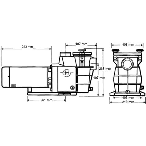 pompa di filtrazione 0,75 hp, 11 m3/h mono - sp2808xe111 - hayward