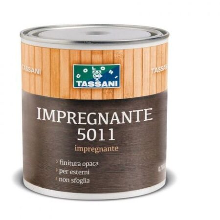 IMPREGNANTE PROTETTIVO PER LEGNO TRASPARENTE OPACO ESTERNI 0,75 LT. 5011 TASSANI