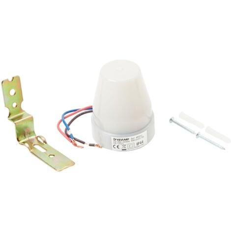VELAMP MS012 Interruttore Crepuscolare per Uso Esterno IP44, Bianco