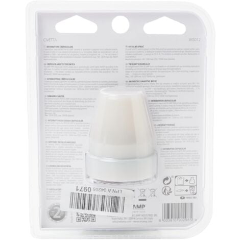 VELAMP MS012 Interruttore Crepuscolare per Uso Esterno IP44, Bianco