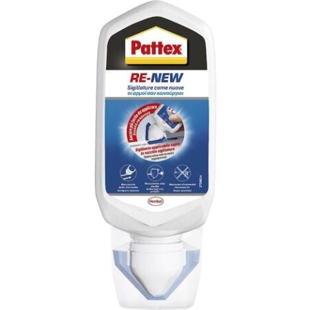Pattex RE-NEW Sigillante Bagno e Cucina Bianco 80 ml – Rinnovo Fughe e Antimuffa