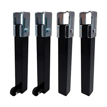 Set di 4 gambe pt25 35x35x260mm con rotelle, nero 96403 micel