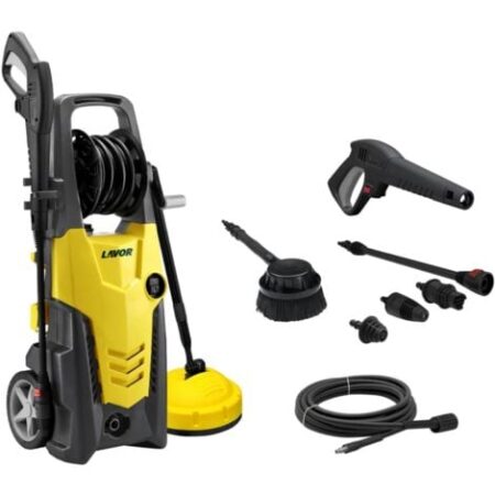idropulitrice elettrica a freddo multiaccessoriata lavorwash "planet 160" 160 bar 510 l/h 2500 w