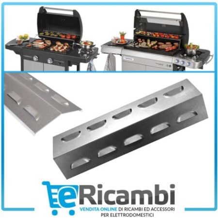Accessorio per Barbecue Campingaz, Diffusore di Calore 5010001598, Dimensioni 38,7 x 11,7 cm, per Modelli Serie 3 e 4, Ricambio Barbecue campingaz