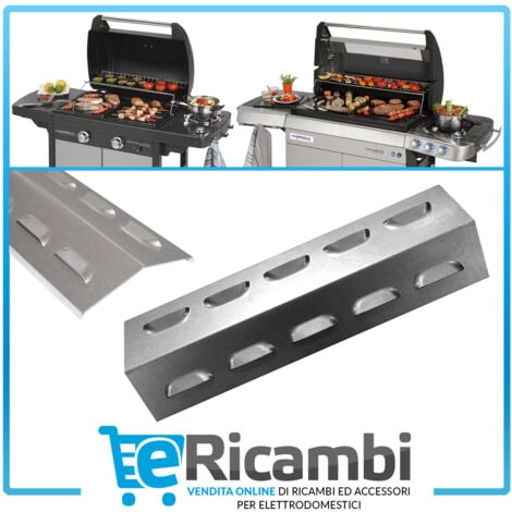 Accessorio per Barbecue Campingaz, Diffusore di Calore 5010001598, Dimensioni 38,7 x 11,7 cm, per Modelli Serie 3 e 4, Ricambio Barbecue campingaz