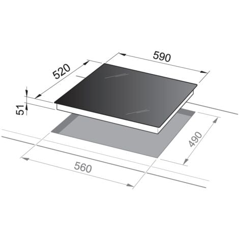De’Longhi YLI 60 piano cottura Nero Da incasso 59 cm Piano cottura a induzione 4 Fornello(i)