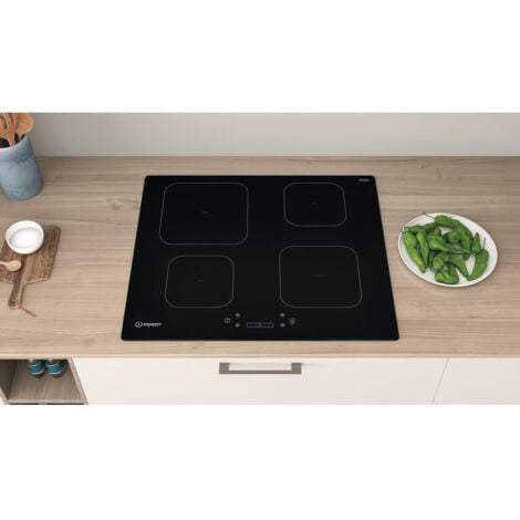 Indesit IS 83Q60 NE piano cottura Nero Da incasso 59 cm Piano cottura a induzione 4 Fornello(i)