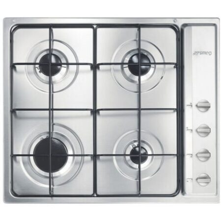 Smeg S64S piano cottura Acciaio inossidabile Da incasso Gas 4 Fornello(i)