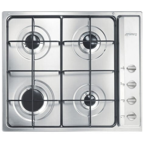 Smeg S64S piano cottura Acciaio inossidabile Da incasso Gas 4 Fornello(i)