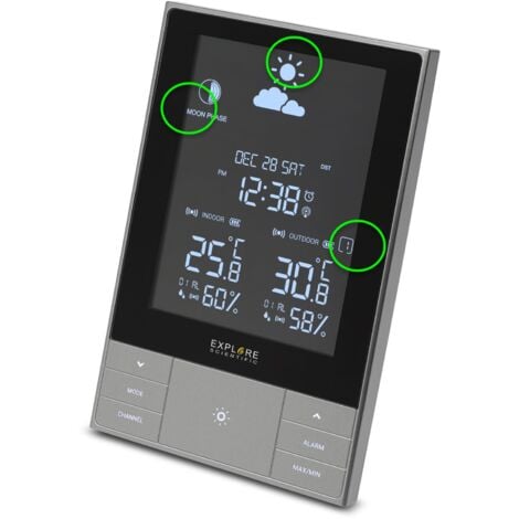 Stazione Meteo Verticale Advanced Con Orologio