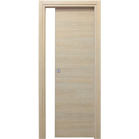PORTA MOD. MICROTEC SCORRIMENTO ROVERE SBIANCATO 210X80  S/MANIGLIE