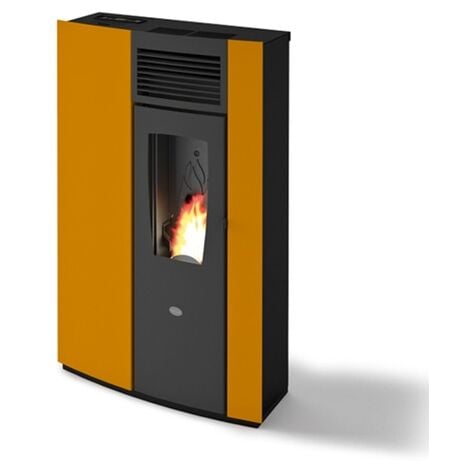 Eva Calor Perla  Stufa a pellet slim 7,5 kW -  - Ambra