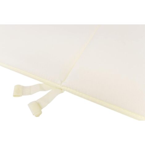 Cuscino Giardino Sedia Copripoltrona Coprisedia Pieghevole Morbido Écru 100% Made In Italy