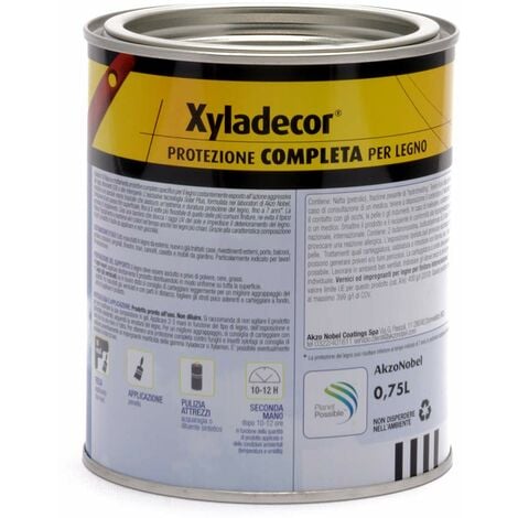 XYLADECOR SMALTO LEGNO ESTERNI UV MAX Protezione Completa da sole e agenti atmosferici Idrorepellente INCOLORE 750ML