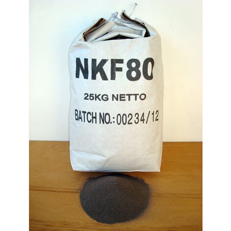 Corindone 25 Kg grana 80 ossido alluminio sabbiatrice sabbia graniglia abrasivo sabbiatura