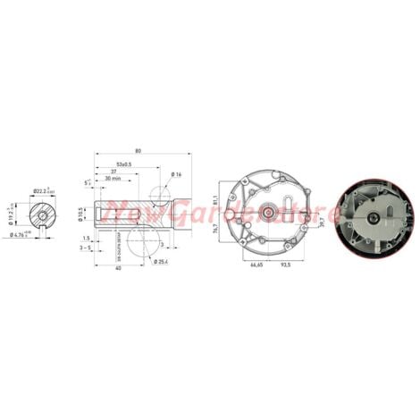 Motore completo volano pesante tagliaerba motozappa ZANETTI ZBMV225L6 7HP 22X80