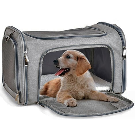 Trasportino per Cani e Gatti Borsa Ripiegabile Traspirante da Viaggio Morbida