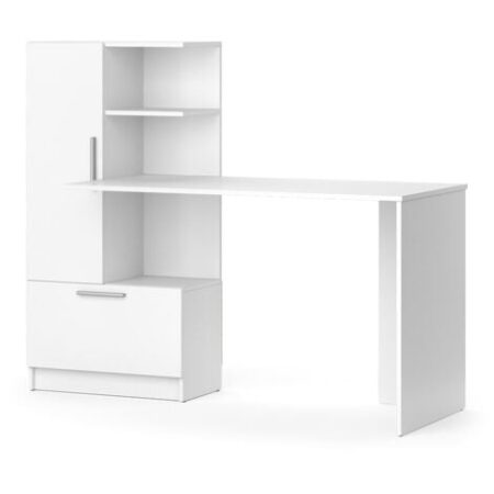 Scrivania con ripiani Tomy, Bianco, 150 x 59.3 cm, Vicco