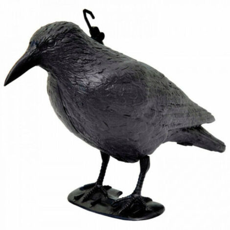 STATUA SPAVENTAPASSERI CORVO 35CM STATUA DISSUASORE SPAVENTA PASSERI PICCIONI COLOMBI