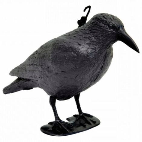 STATUA SPAVENTAPASSERI CORVO 35CM STATUA DISSUASORE SPAVENTA PASSERI PICCIONI COLOMBI