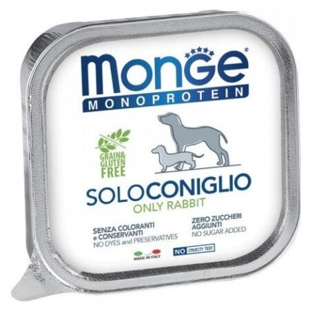 Monge Monoproteico Solo per Cane da 150 gr  Coniglio