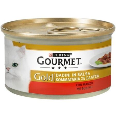 Gourmet Gold Dadini in salsa per Gatto da 85 gr  Manzo