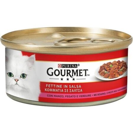 Gourmet Red Fettine per Gatto da 195 gr  Verdure Manzo e Fegato