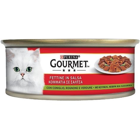 Gourmet Red Fettine per Gatto da 195 gr  Verdure Coniglio e Rognone