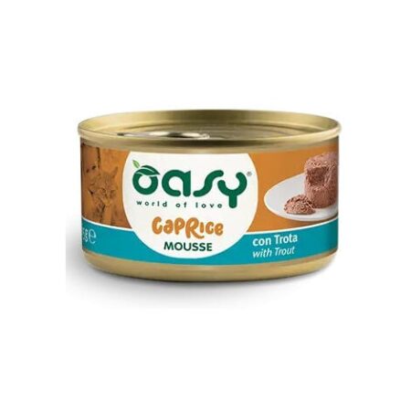 Oasy Natural Mousse per Gatto da 85 gr  Trota