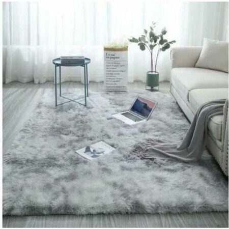Tappeto per Salotto Shaggy 120 x 160 cm Grigio Peluche Morbido Fibra di Polipropilene Tappeto Antiscivolo
