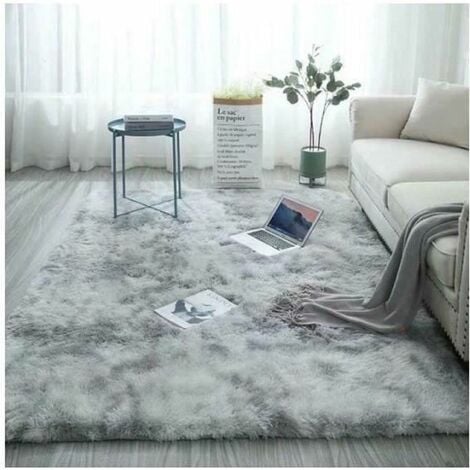 Tappeto per Salotto Shaggy 120 x 160 cm Grigio Peluche Morbido Fibra di Polipropilene Tappeto Antiscivolo