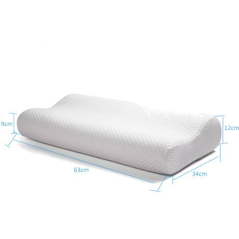 FREOSEN Cuscino Ergonomico in Memory Foam, Cuscino Cervicale con Fodera Lavabile Ipoallergenica, 63x43CM