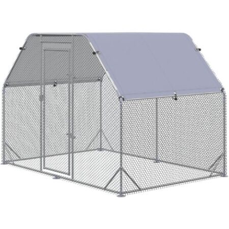 PawHut Recinto per Galline coperto Pollaio da Giardino 4-6 Polli 280x190x195cm