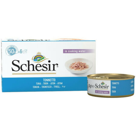 Schesir Gatto in Acqua di Cottura Confezione da 6 x 50g  Tonnetto