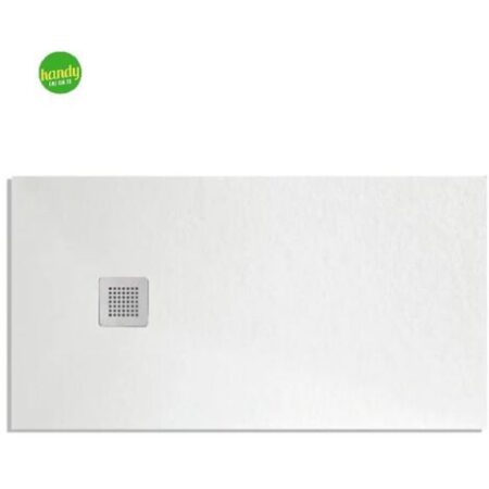 Piatto doccia rettangolare in marmoresina bianco modello stone free h2,8 cm 70x100 BARBOTTINA