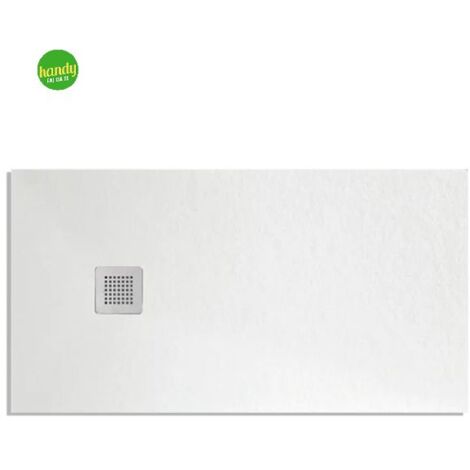 Piatto doccia rettangolare in marmoresina bianco modello stone free h2,8 cm 70x100 BARBOTTINA