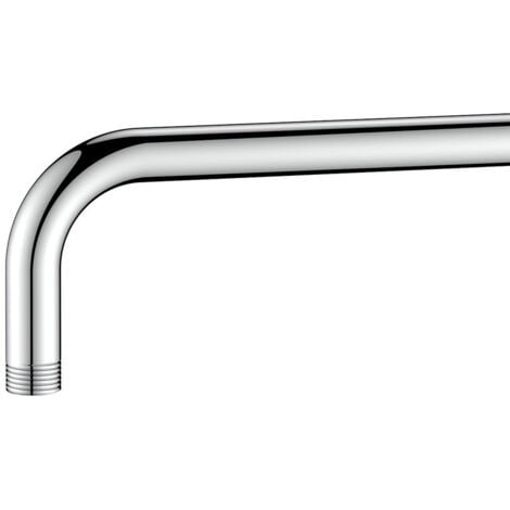 Braccio doccia tondo con rosone lungo 30 cm