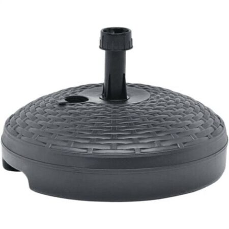 Base in plastica per ombrellone da giardino e mare, effetto Rattan 45 cm -Bianco