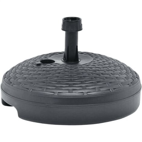 Base in plastica per ombrellone da giardino e mare, effetto Rattan 45 cm -Bianco