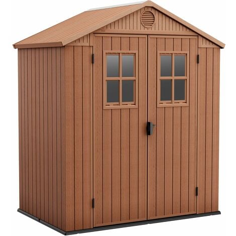 Casetta da Giardino Porta Attrezzi 190x122x221 cmin Evotech+ Keter Darwin 6x4 Marrone