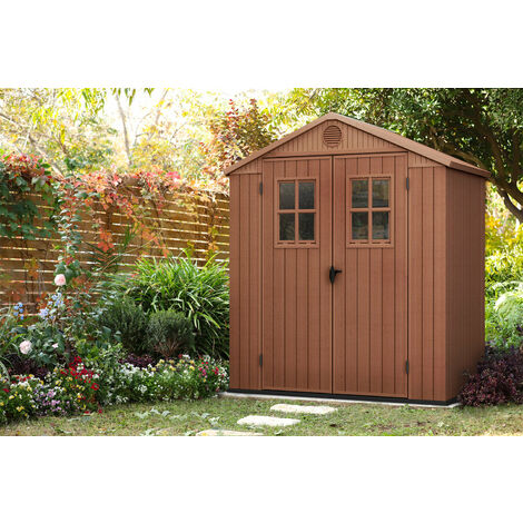 Casetta da Giardino Porta Attrezzi 190x122x221 cmin Evotech+ Keter Darwin 6x4 Marrone