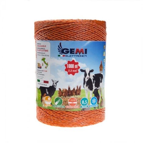 Filo Conduttore 1000 MT 2.2 Mm² Per Recinto Elettrico Recinti Elettrici Recinti Elettrificati Recinzioni Elettrificate Per Animali Cani Mucche Cavalli Maiali Galline